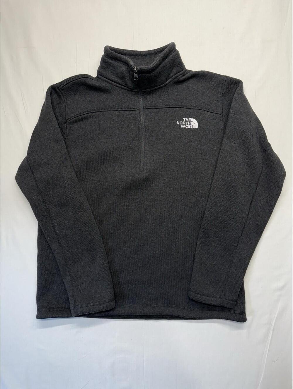 North Face Half Zip Black Fleece Men’s Large